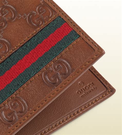 brown leather gucci wallet|men brown gucci leather wallet.